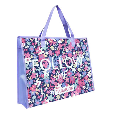 Imagen personalizada Bolsas de comestibles no tejidas Bolsas laminadas de compras PP Eco amigable Bolsa no tejida
