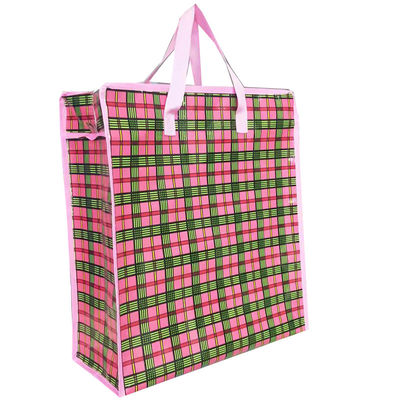 Bolsas de compras de tejido de pp personalizadas / bolsas de cierre de hierro de tejido de pp coloridas