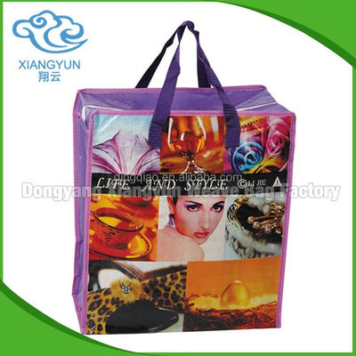 Bolsa de compras plegable de camuflaje grande Bolsas de comestibles personalizadas de tejido PP