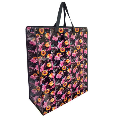 Comestibles Bolsas de compras tejidas no tejidas de polietileno Laminado Bolsa de compras tejida reutilizable
