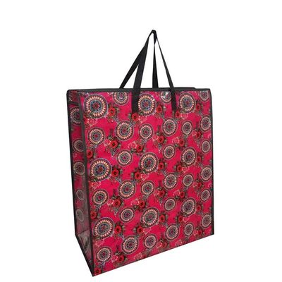 Comestibles Bolsas de compras tejidas no tejidas de polietileno Laminado Bolsa de compras tejida reutilizable