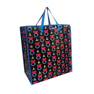 Comestibles Bolsas de compras tejidas no tejidas de polietileno Laminado Bolsa de compras tejida reutilizable