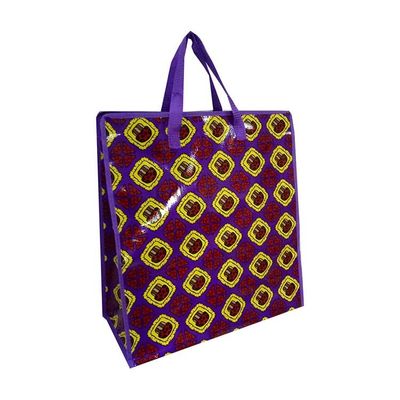 Comestibles Bolsas de compras tejidas no tejidas de polietileno Laminado Bolsa de compras tejida reutilizable
