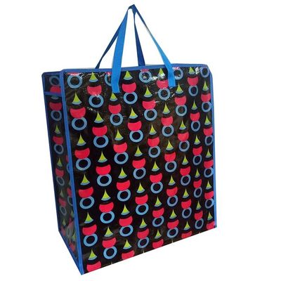 Comestibles Bolsas de compras tejidas no tejidas de polietileno Laminado Bolsa de compras tejida reutilizable