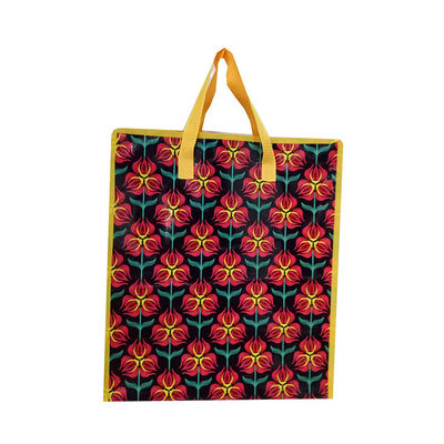 Comestibles Bolsas de compras tejidas no tejidas de polietileno Laminado Bolsa de compras tejida reutilizable