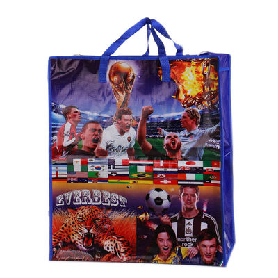 Brasil diseño de bolso tejido de PP / bolso de compras tejido de pp con cremallera / bolso de compras tejido de pp más barato