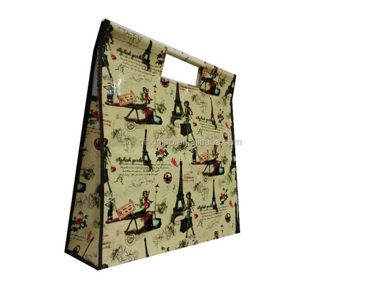 Bolsa de compras de tejido de polipropileno ecológico/impresión en gravura de bolsas de tejido de pp