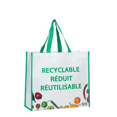 Bolsas de tejido laminadas para compradores reutilizables Pp resistentes al agua dentro del presupuesto