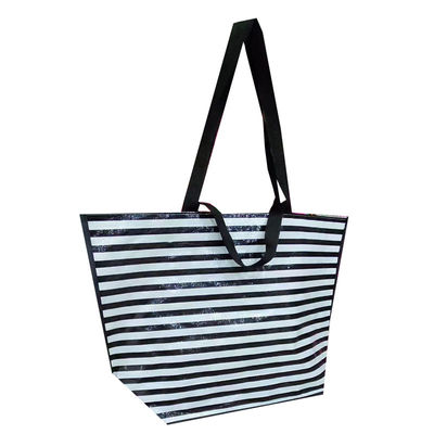 Bolsas de compras de costura y sellado ecológicas con mango superior