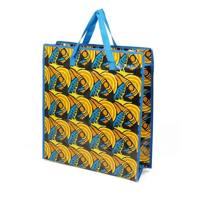 Bolso de compras tejido laminado con mango tejido / nylon