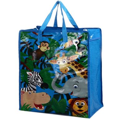 Bolsa de compras de PP laminada lateral de impresión personalizada con sellado de costura