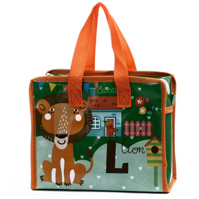 Bolso de compras plegable de doble mango en color CMYK vibrante
