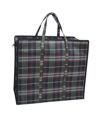 Unisex de lienzo de compras bolso de bolsa de ropa con correa ajustable con cierre de cremallera 180GSM PP revestimiento