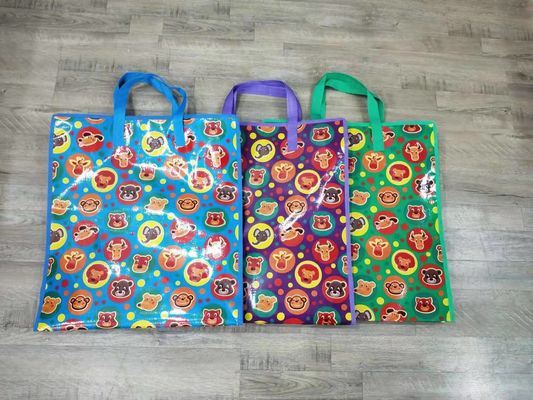 Bolsas de compras de color Cmyk o Panton con doble mango cierre de cremallera Diseño ecológico