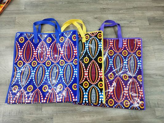 Bolsas de compras personalizadas de grabado con doble mango de PP ecológico