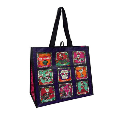 Bolso de compras de tinta ecológico con bolso de mano de tejido de PP de diseño de marca