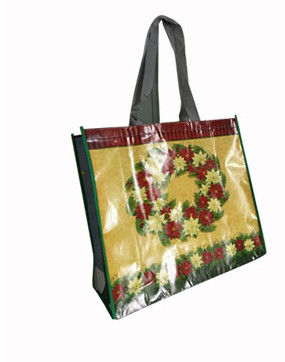 Bolsa de compras promocional de tejido de PP reciclable impresa a medida
