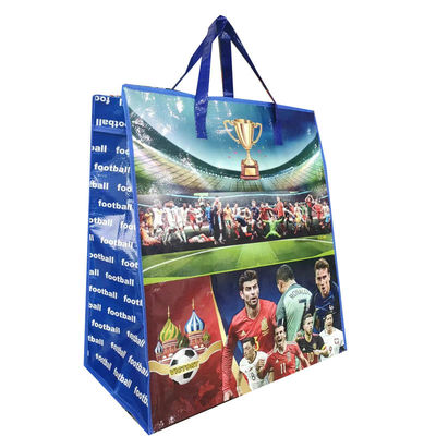 Sacos tejidos laminados de diseño personalizado Bolsas con mango tejido y cierre de cremallera