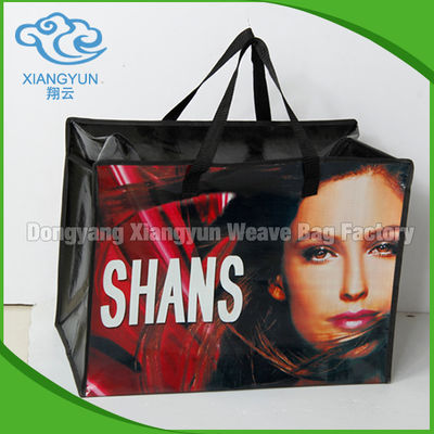 Bolsa de compras laminada plegable de tejido, material ecológico y reutilizable