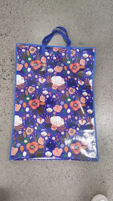Cerradura con cremallera o cerradura de trampa Bolsas de compras recicladas Manijas reforzadas Diseño duradero