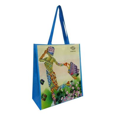 Bolsas de compras de tejido de pp personalizadas con material reciclable en alta demanda